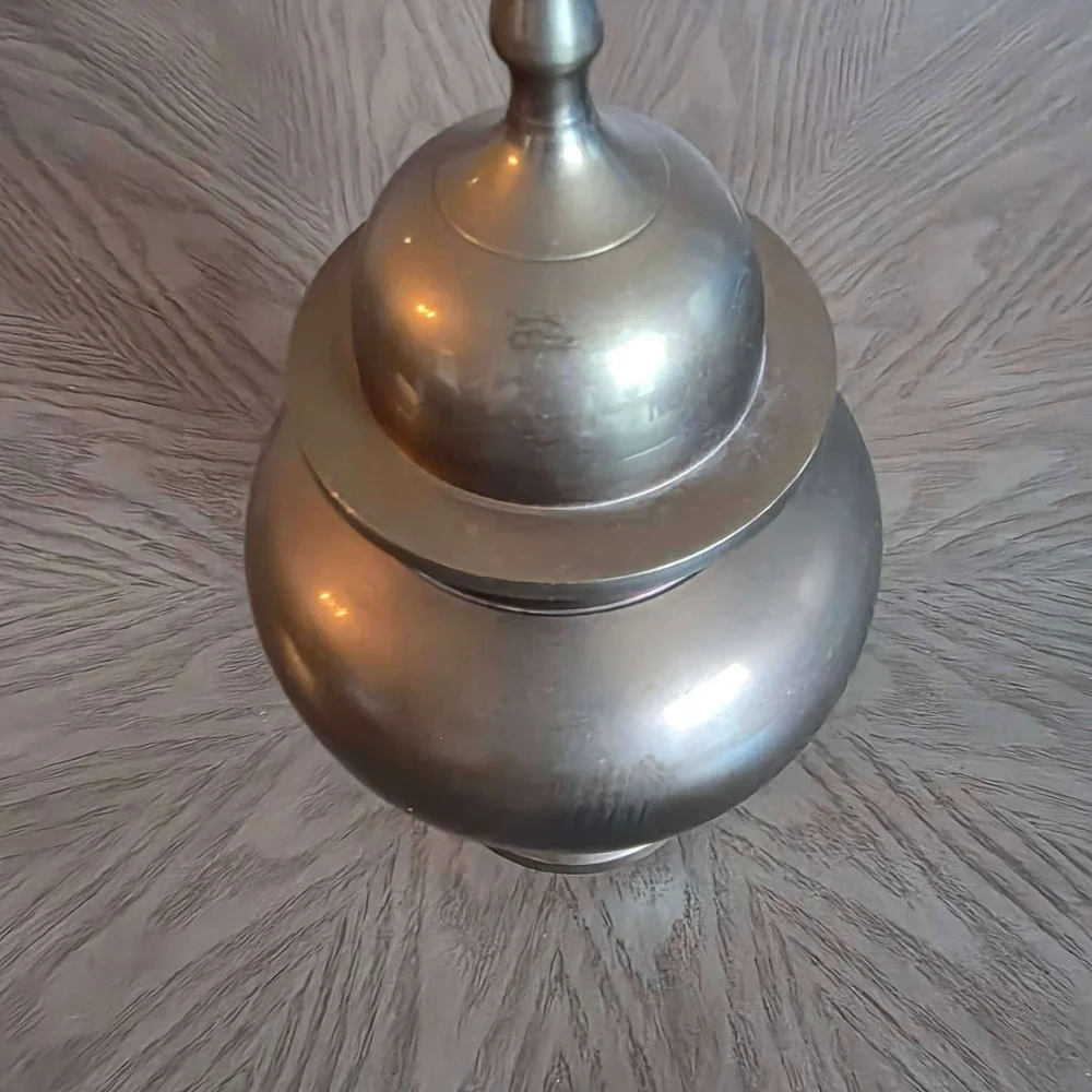 Vintage Rosenthal Netter Brass Ginger Jar Urn Lidded Made in India MCM
